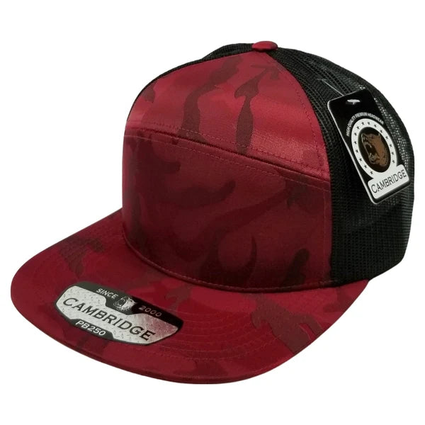 Cambridge PB250 7 Panel Shiny Camo Burgundy/Black