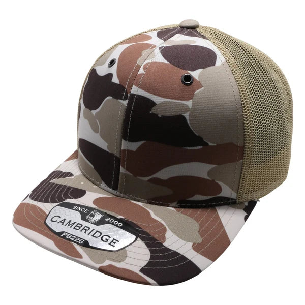 PitBull Camb PB226 Shiny Camo Khaki Beige Mesh Trucker