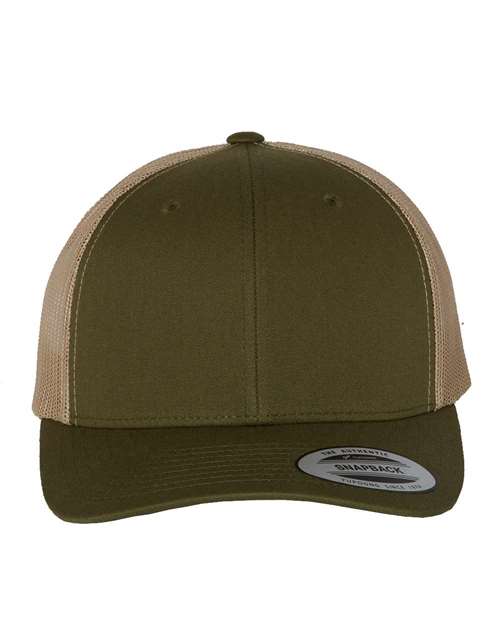 YP 6606 6-Panel Retro Trucker Moss/Khaki