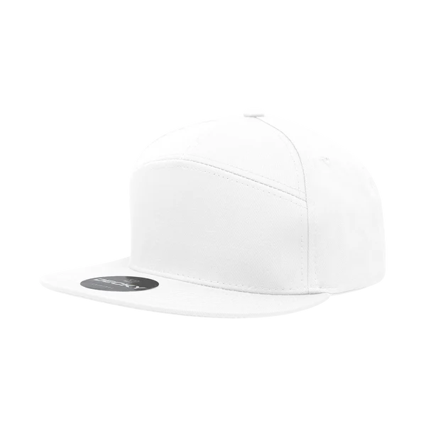 Decky 1098 7 Panel Flat Bill Hat White