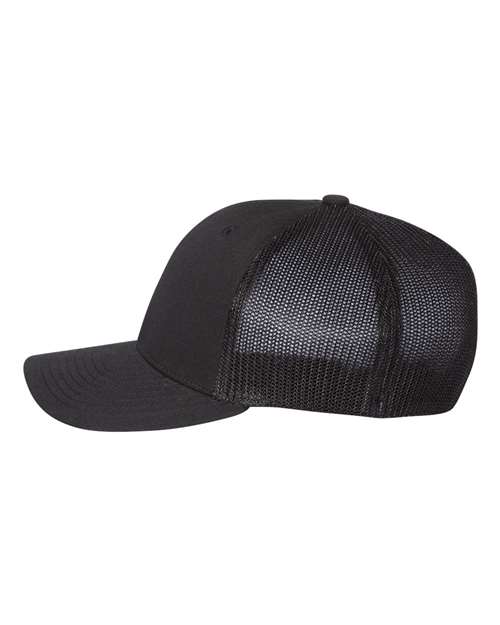 Richardson R-Flex Trucker Cap - 110 Black/Black LG-XL
